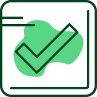 Checkmark Outline Style Icon vector