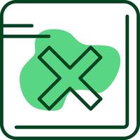 Cross Outline Style Icon vector