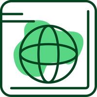 Globe Outline Style Icon vector