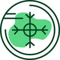 Snowflake Outline Style Icon vector