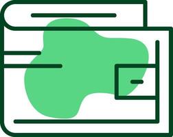Wallet Outline Style Icon vector