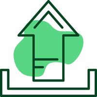Upload Outline Style Icon vector