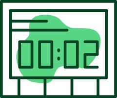 Clock Outline Style Icon vector