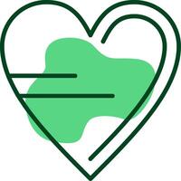 Heart Outline Style Icon vector