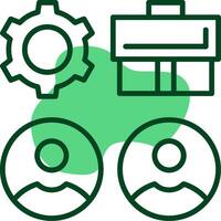 Group Outline Style Icon vector