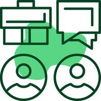 Meeting Outline Style Icon vector