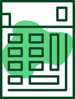 Calculator Outline Style Icon vector