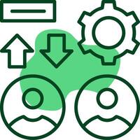 Teamwork Outline Style Icon vector
