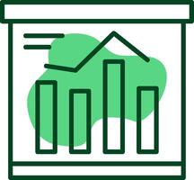 Bar chart Outline Style Icon vector