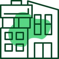 Business building Outline Style Icon vector