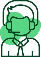 Helpdesk Outline Style Icon vector