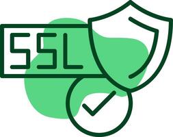 SSL Certificate Outlie Style Icon vector