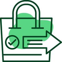 Checkout Outlie Style Icon vector
