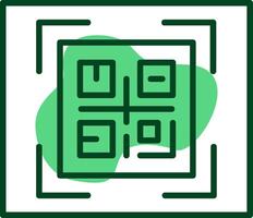 QR Code Outlie Style Icon vector
