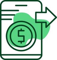Mobile Payment Outlie Style Icon vector