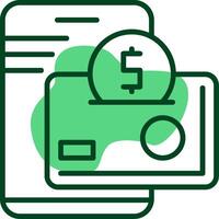 Digital Wallet Outlie Style Icon vector