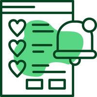 Wishlist Notification Outlie Style Icon vector