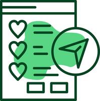 Wishlist Sharing Outlie Style Icon vector