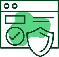 Online security Outline Style Icon vector