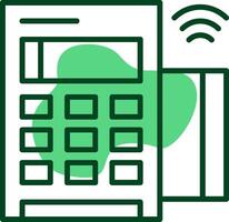 Card reader Outline Style Icon vector