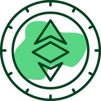 Ethereum Outline Style Icon vector