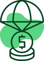 Bailout Outline Style Icon vector