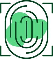 Biometric authentication Outline Style Icon vector