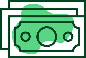 Banknotes Outline Style Icon vector