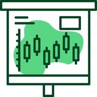 Candlestick Outline Style Icon vector
