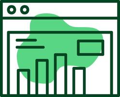 Website Statistics Outline Style Icon vector