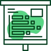 Horizontal Bars showing Outline Style Icon vector