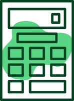 Calculator Outline Style Icon vector