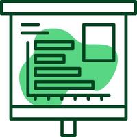 Horizontal Bar Chart Outline Style Icon vector
