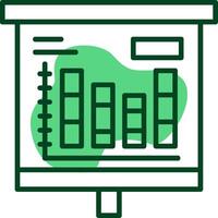 Stacked Bar Chart Outline Style Icon vector