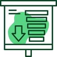 Funnel Chart Outline Style Icon vector