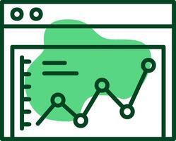 Website Falling Statistics Outline Style Icon vector