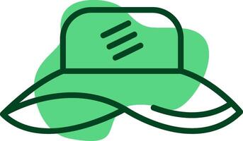 Beach hat Outline Style Icon vector