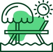 Seashore Outline Style Icon vector