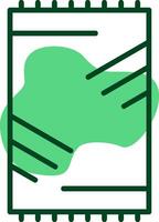 Beach mat Outline Style Icon vector