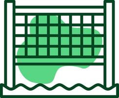 Beach volleyball net Outline Style Icon vector