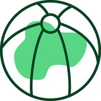 Beach ball Outline Style Icon vector