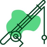 Fishing rod Outline Style Icon vector