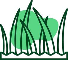 Beach grass Outline Style Icon vector