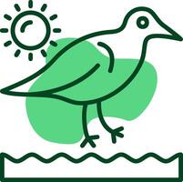 Sandpipers Outline Style Icon vector