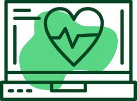 Heartbeat Outline Style Icon vector