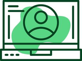 Profile Outline Style Icon vector