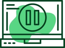 Pause Outline Style Icon vector
