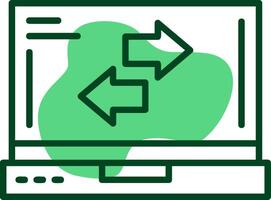 Refresh Outline Style Icon vector