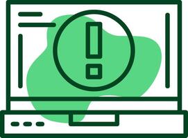 Warning Outline Style Icon vector