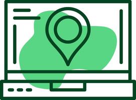 Location Outline Style Icon vector